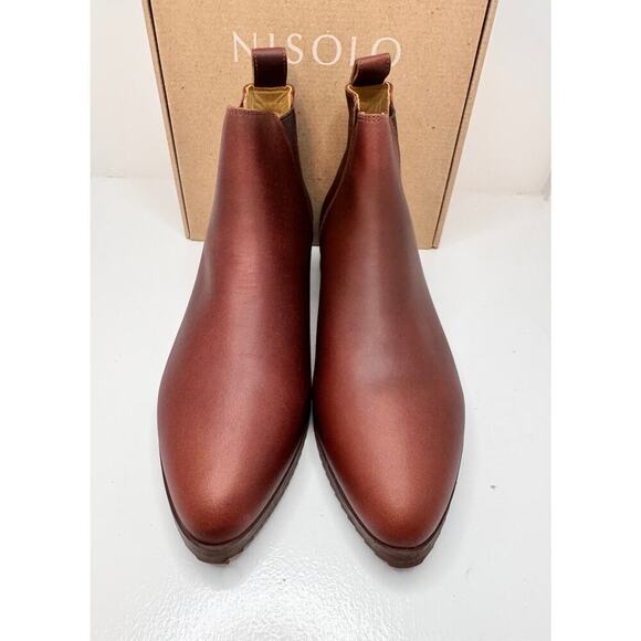 Nisolo Everyday Chelsea Boot Auburn Leather Women’s Size 9 NIB - Picture 8 of 12